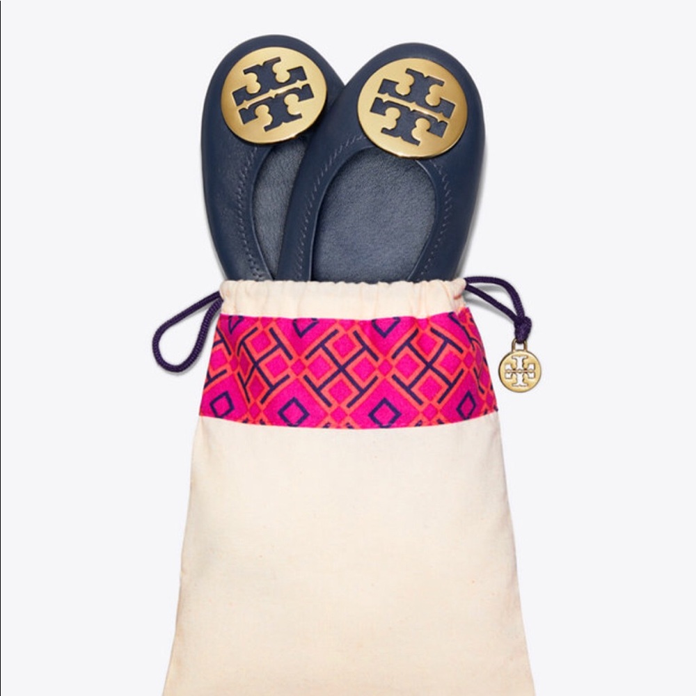 Tory Burch ‘Minnie’ travel ballet•perfect navy
